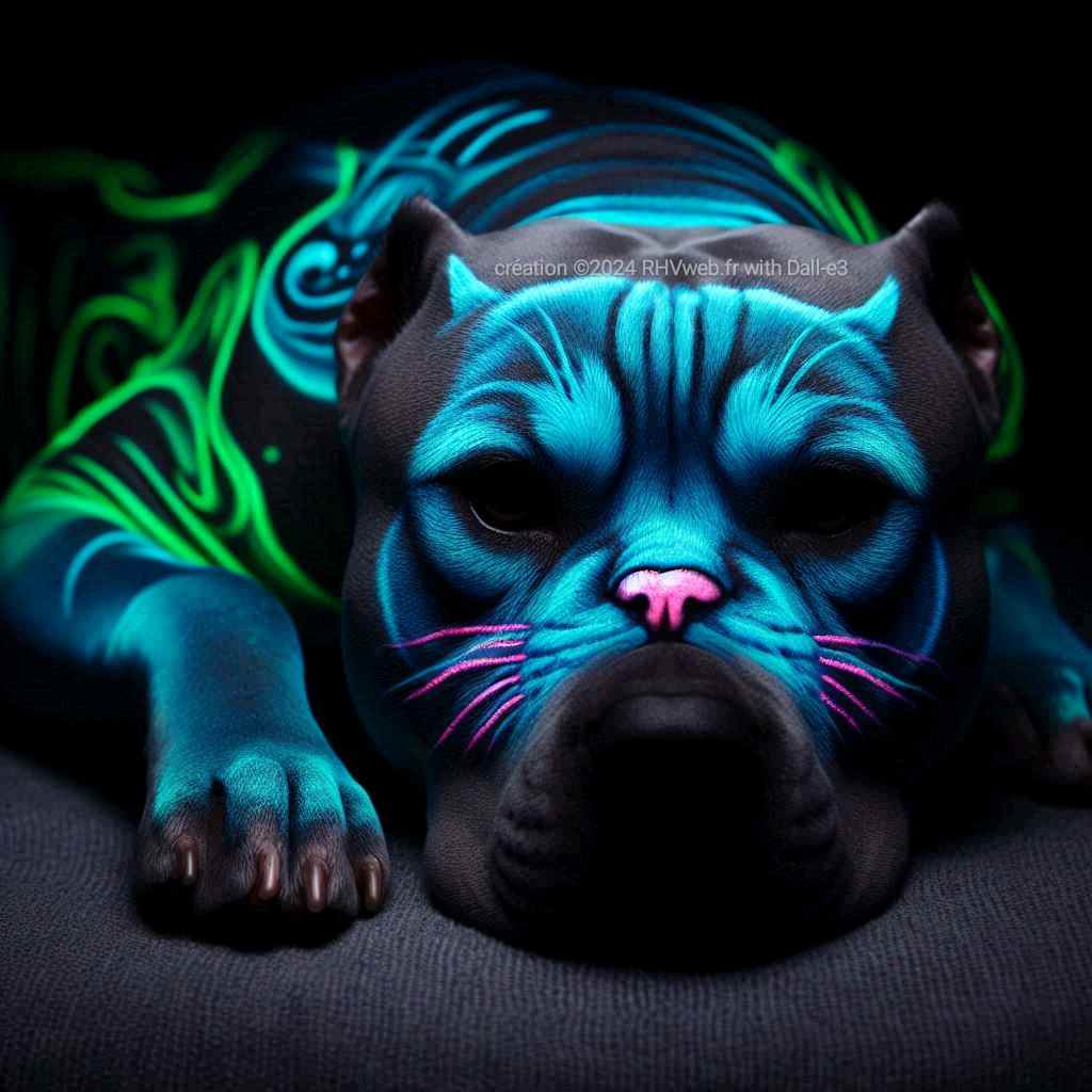 Décorative - Tête de chien avec une coloration de pelage.